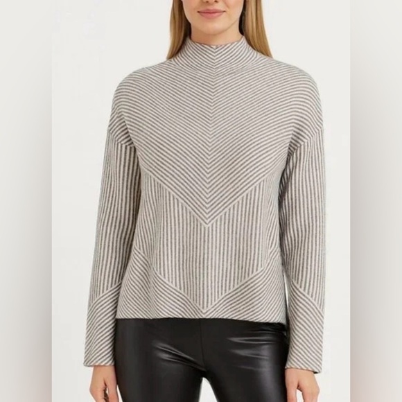 Cynthia Rowley Sweaters - Cynthia Rowley Cynthia Rowley Geometric Mock-neck Sweater